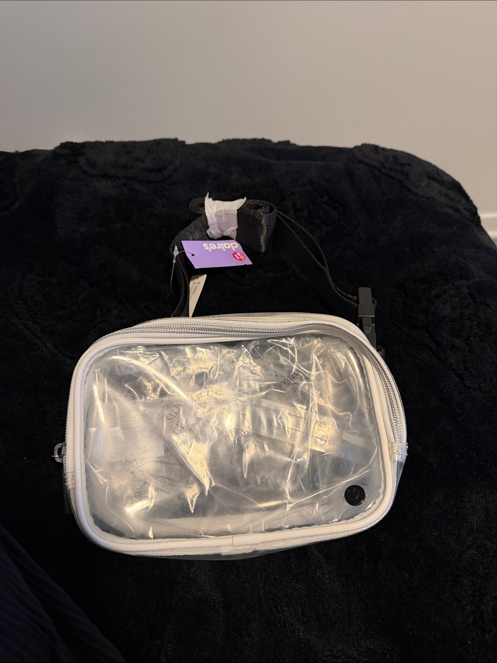 Clear Travel Camera Bag with White Trim - Unbranded